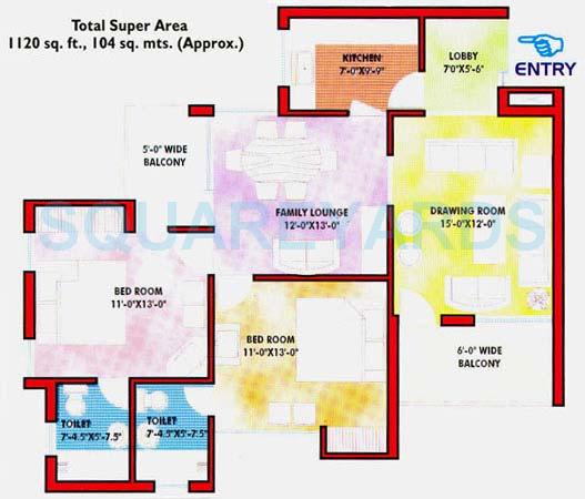 Saffron Kanishka Tower — floor plan 1