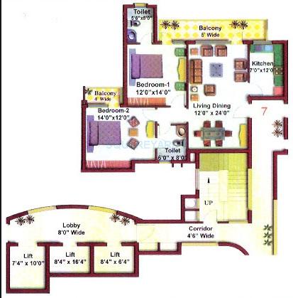 Eros Charmwood Village — floor plan 1