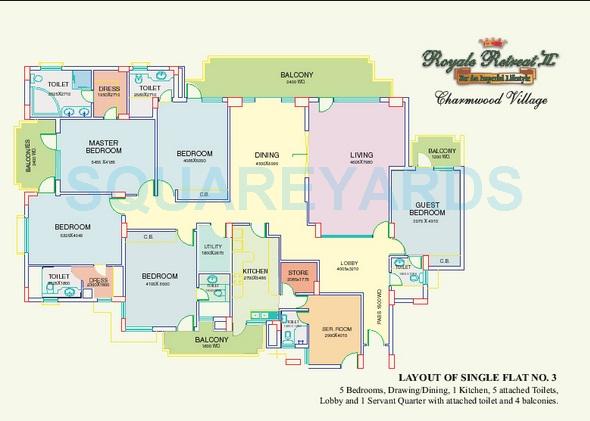 Eros Charmwood Village — floor plan 5