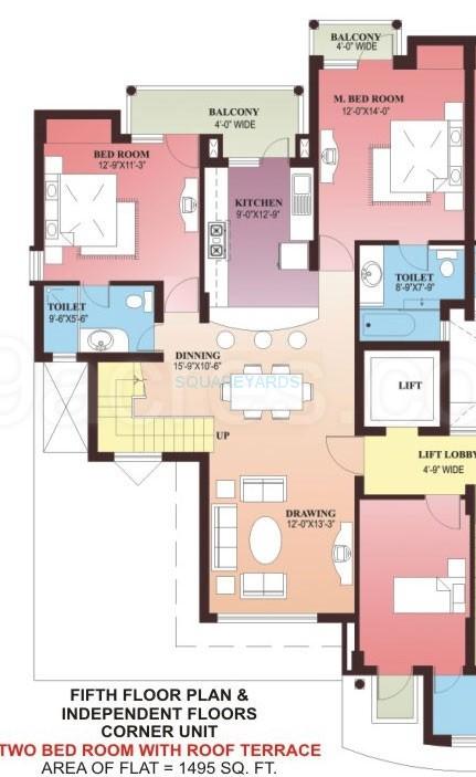 Parsvnath Green Ville — floor plan 1