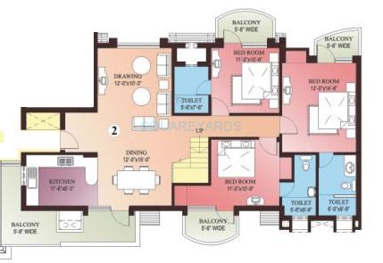 Parsvnath Green Ville — floor plan 5