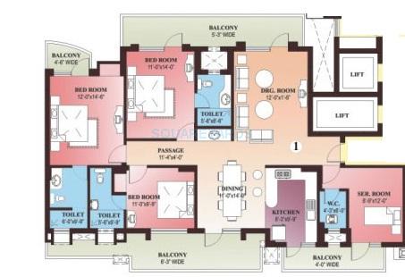 Parsvnath Green Ville — floor plan 6