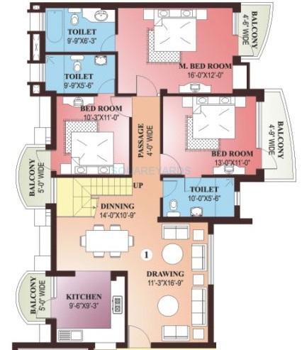 Parsvnath Green Ville — floor plan 9