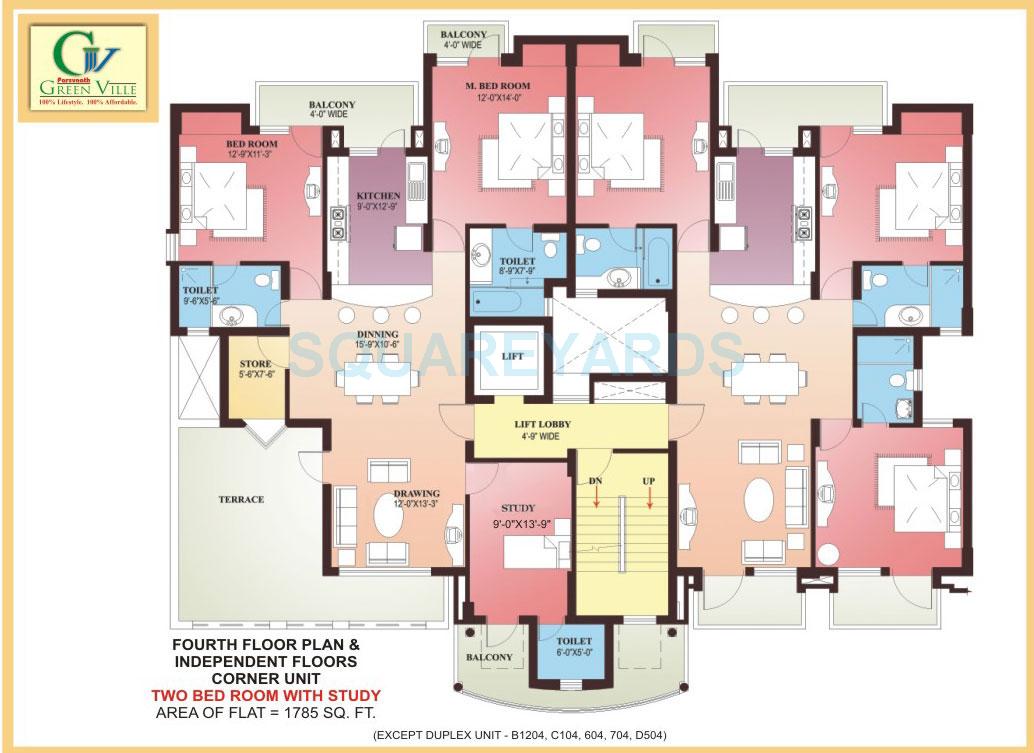 Parsvnath Green Ville — floor plan 2