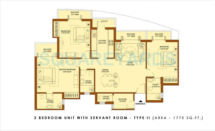 Amrapali Platinum — floor plan 3