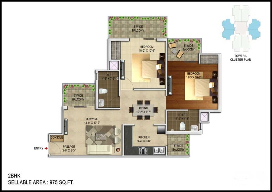 Unnati Fortune The Aranya — floor plan 3