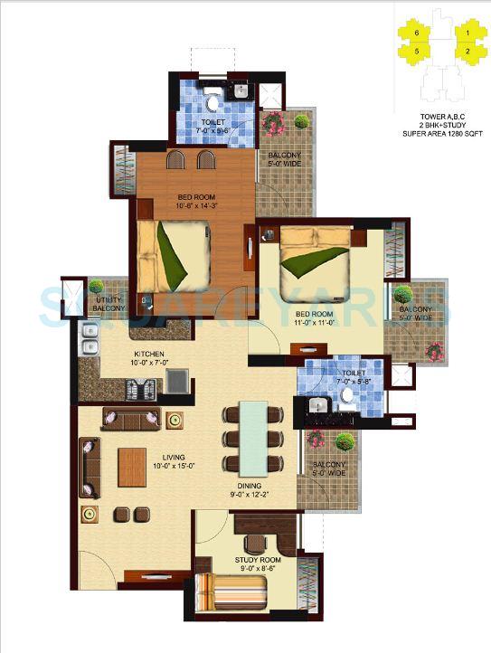 Unnati Fortune The Aranya — floor plan 1