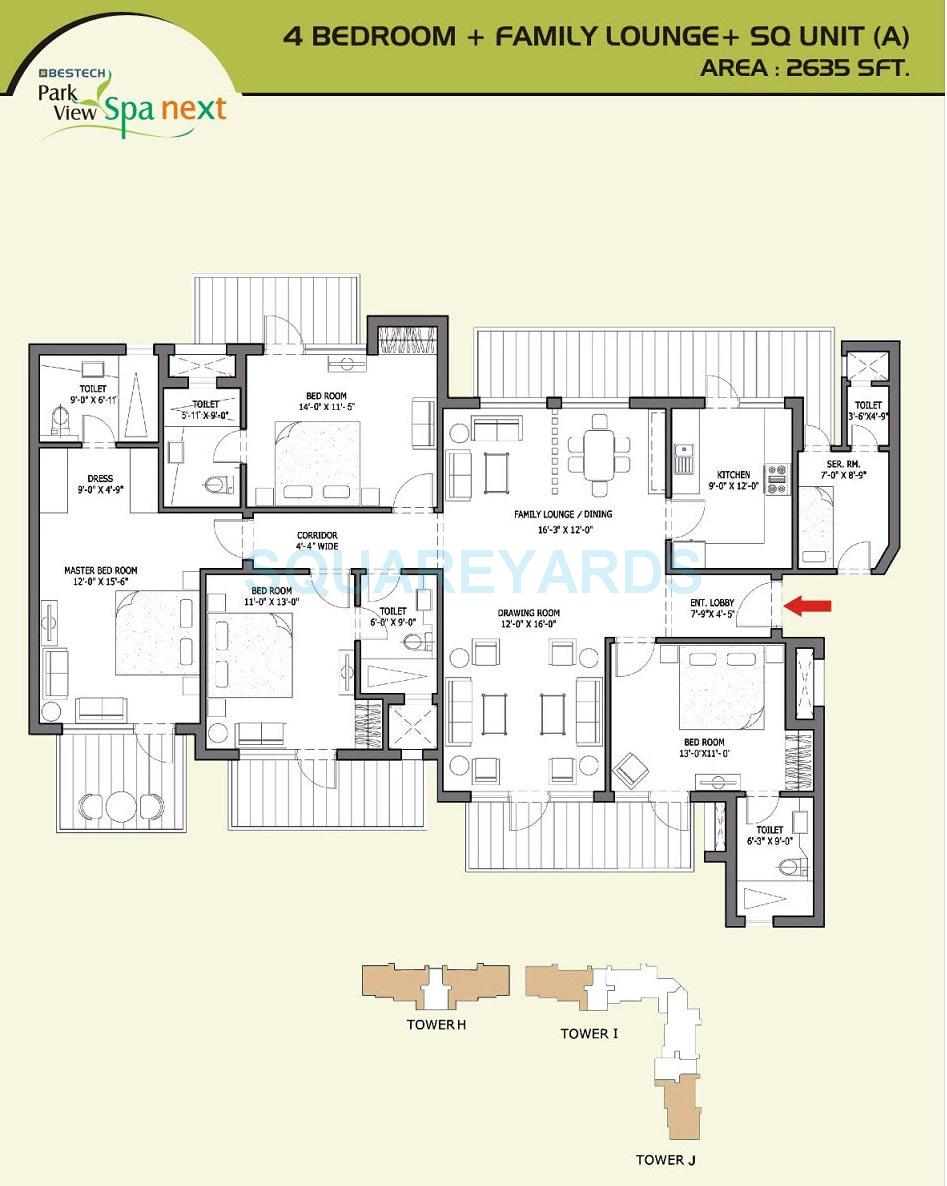 Bestech Park View Spa Next — floor plan 4