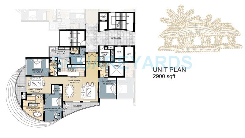 Omaxe Forest Spa — floor plan 1