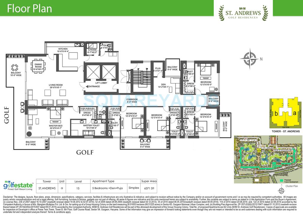 M3M ST Andrews Golf Residences — floor plan 7
