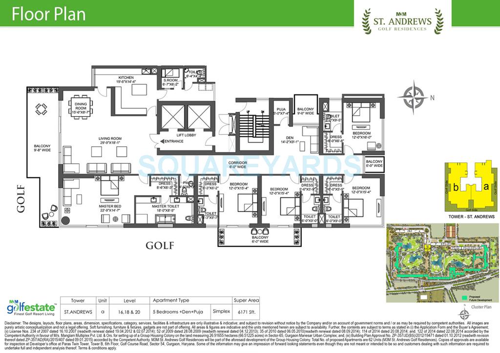 M3M ST Andrews Golf Residences — floor plan 9