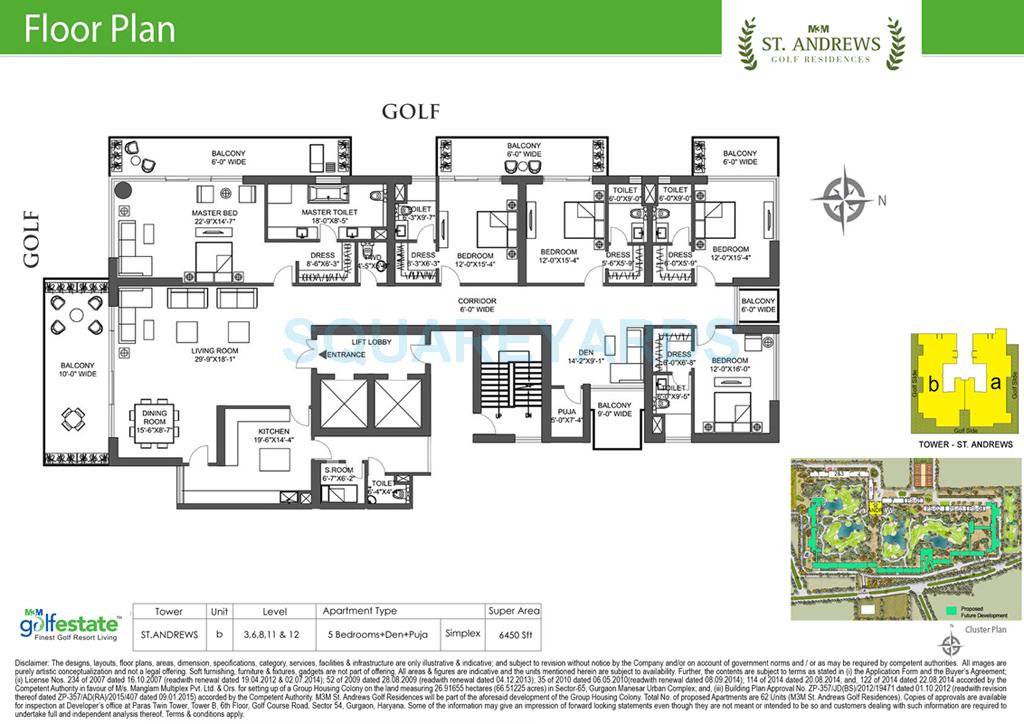 M3M ST Andrews Golf Residences — floor plan 13