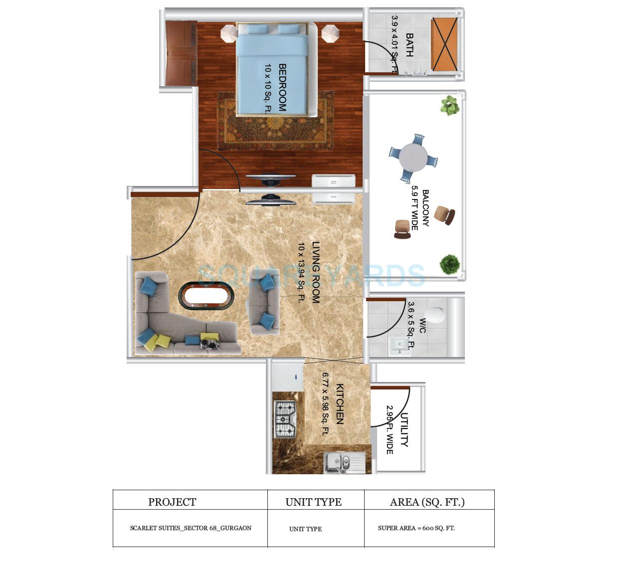 Supertech Scarlet Suits — floor plan 1