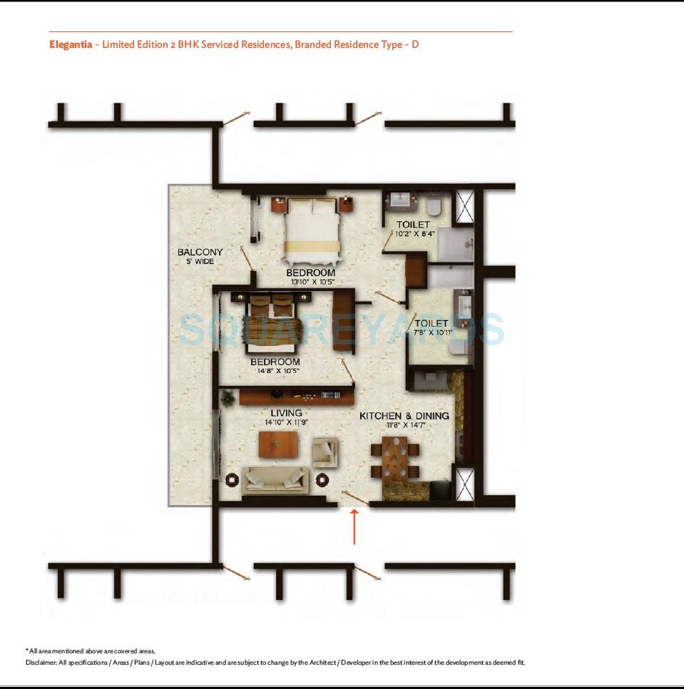 Wave City Center - Elegantia — floor plan 1