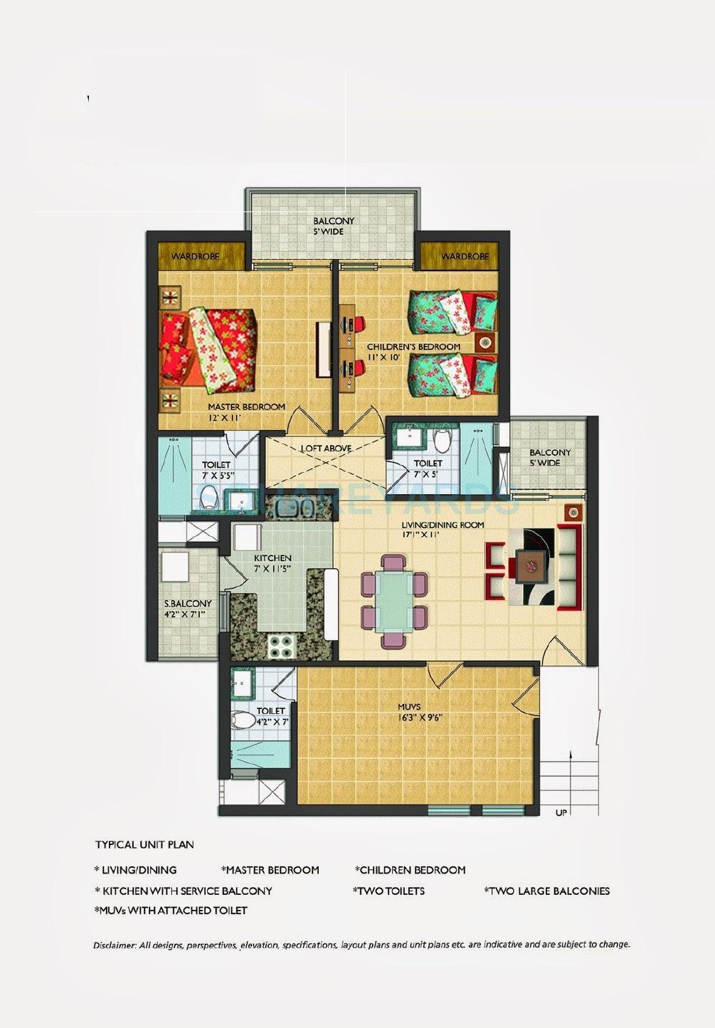 Assotech Windsor Greens — floor plan 1