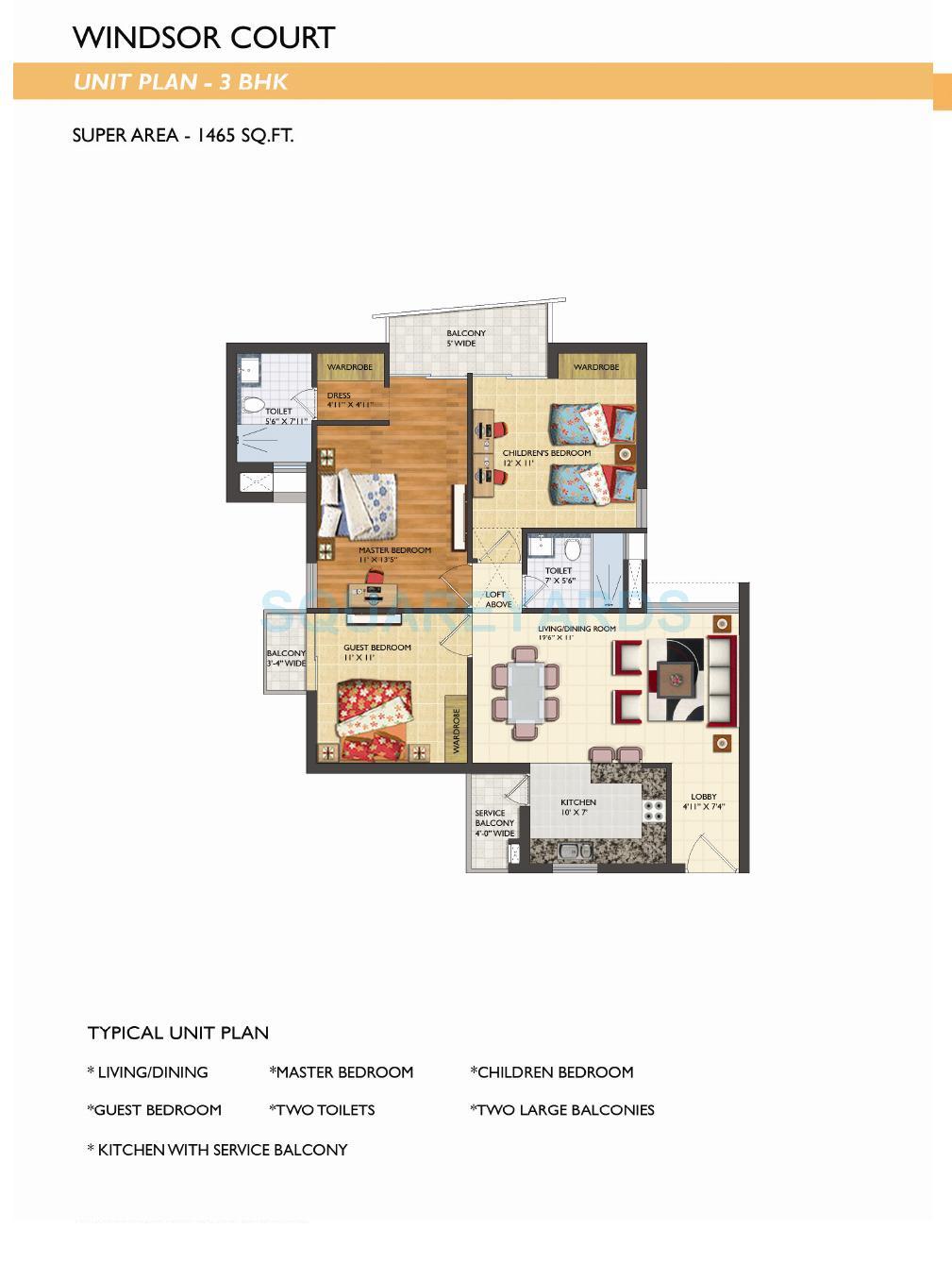 Assotech Windsor Greens — floor plan 2
