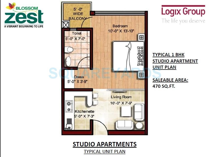 Logix Blossom Zest — floor plan 1