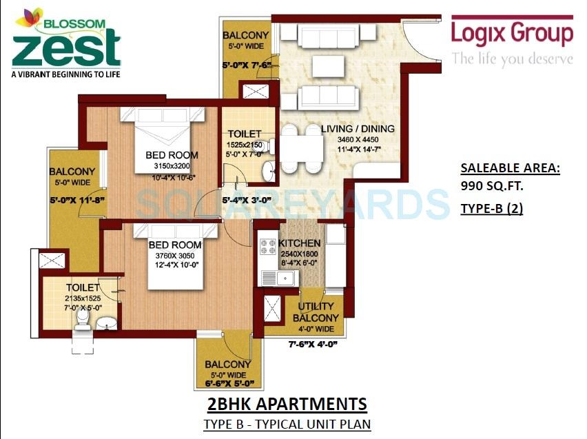 Logix Blossom Zest — floor plan 4