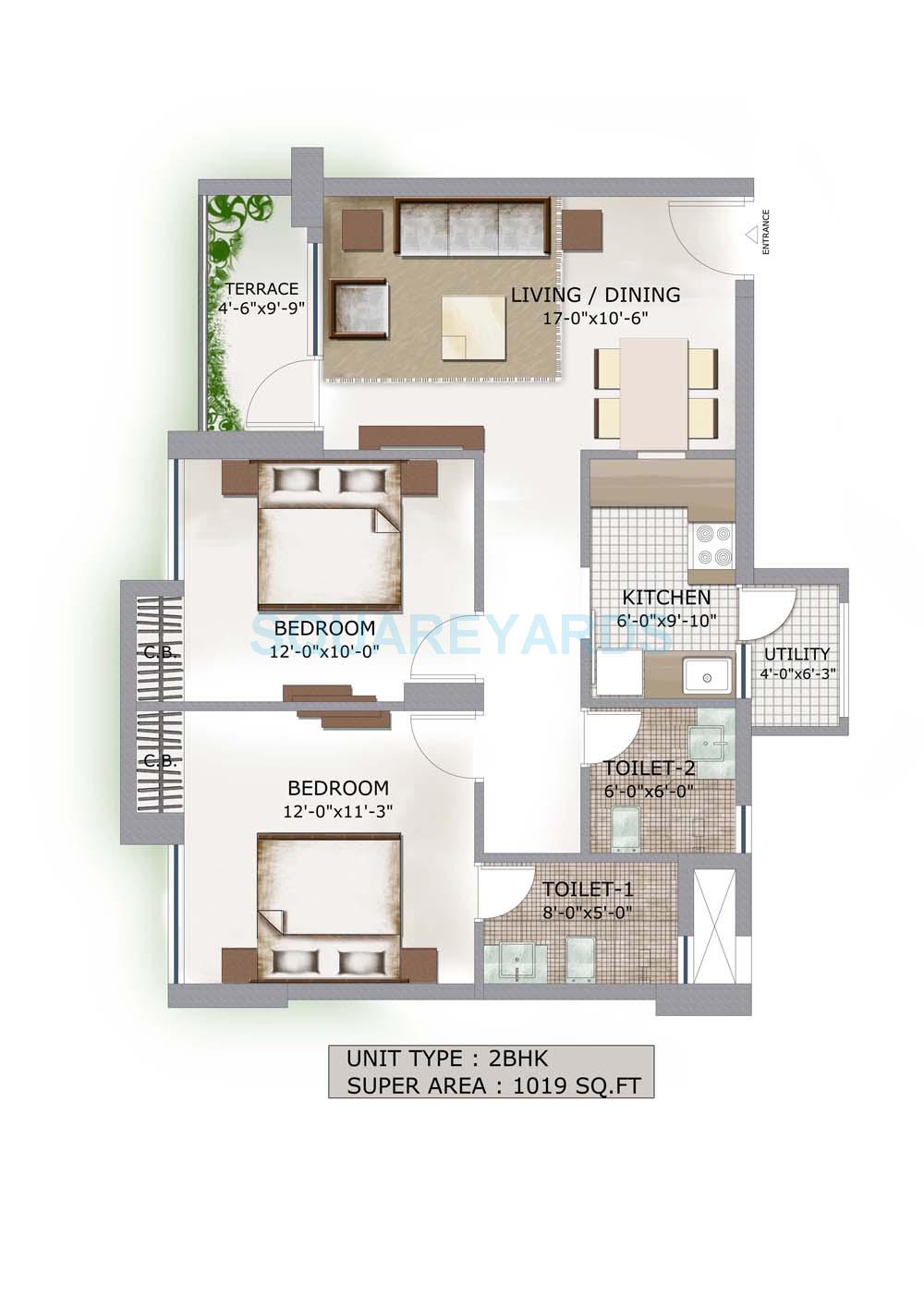 3C Lotus Boulevard — floor plan 1