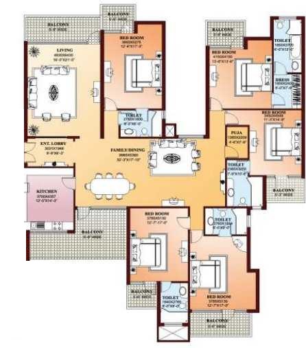 Parsvnath La Tropicana — floor plan 5