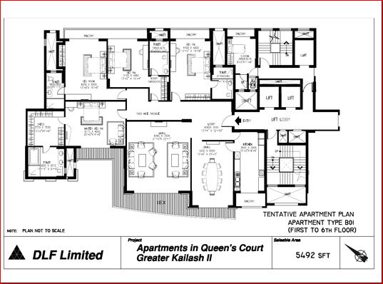 DLF Queens Court — floor plan 1
