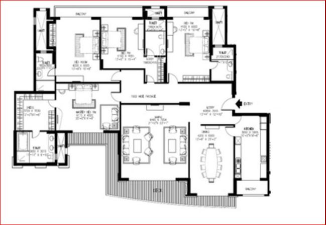 DLF Queens Court — floor plan 3