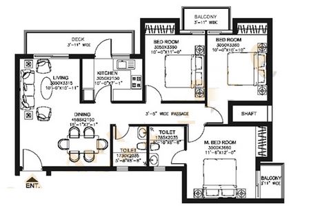 DLF Capital Greens Phase I And II — floor plan 1