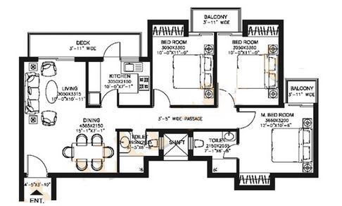 DLF Capital Greens Phase I And II — floor plan 2