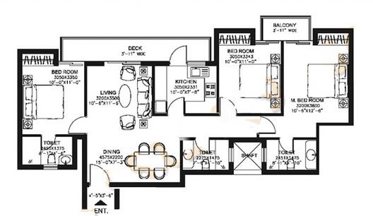 DLF Capital Greens Phase I And II — floor plan 5