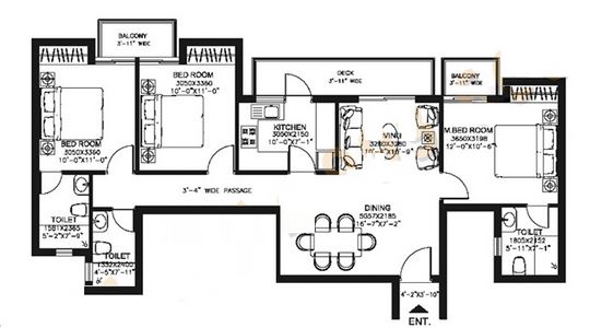DLF Capital Greens Phase I And II — floor plan 7