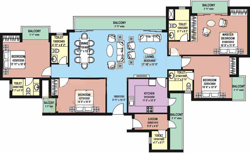 DLF Capital Greens Phase I And II — floor plan 8