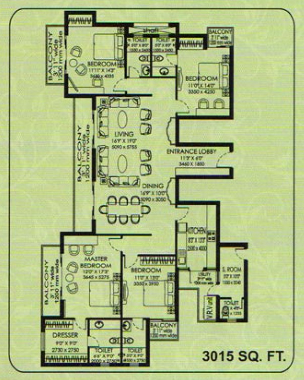 DLF Capital Greens Phase 3 — floor plan 3