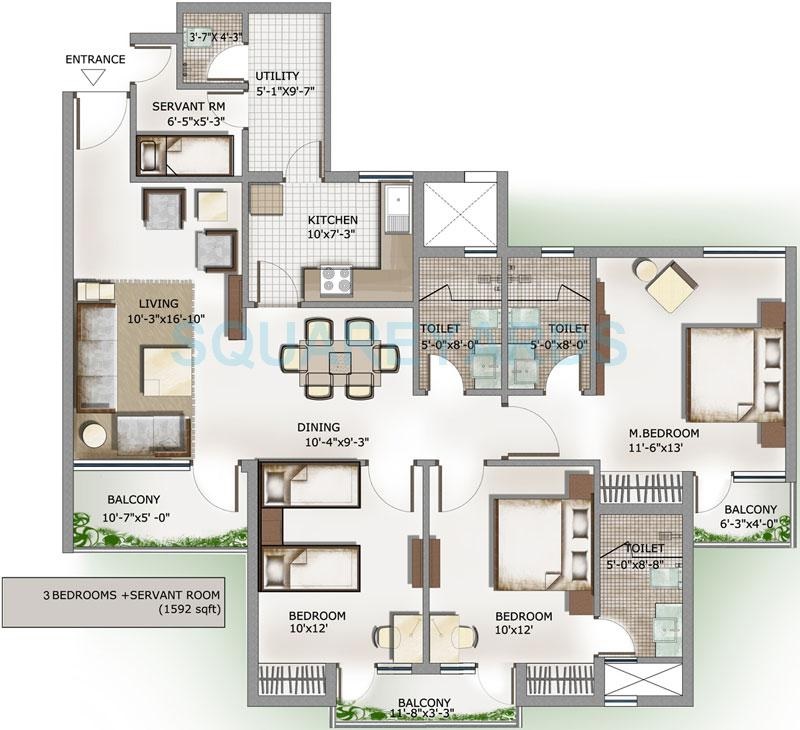3C Lotus Panache — floor plan 4
