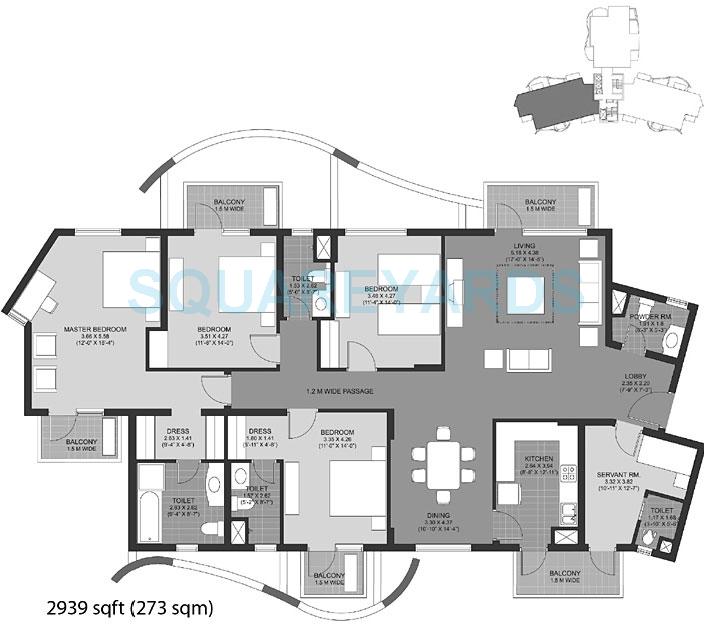 Unitech The Close South — floor plan 2