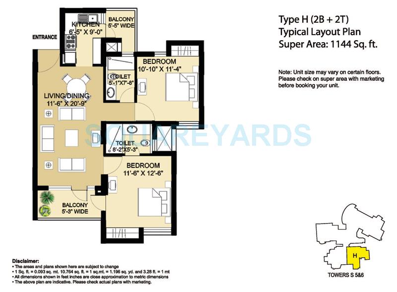 Eldeco Aamantran — floor plan 3