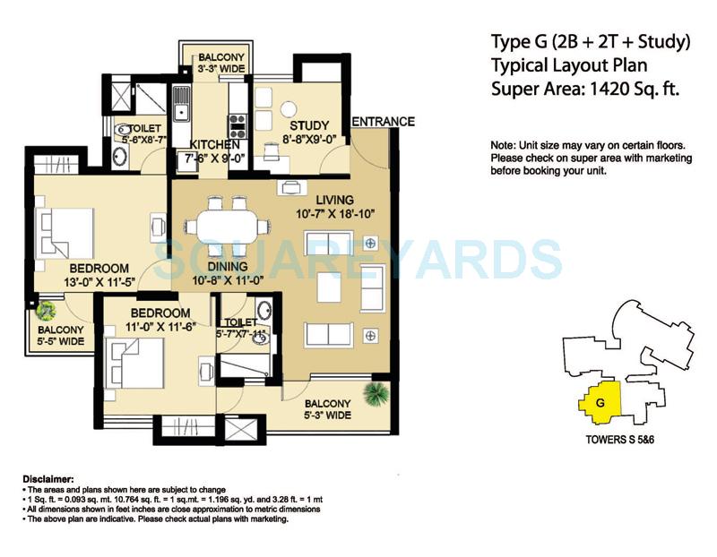 Eldeco Aamantran — floor plan 9