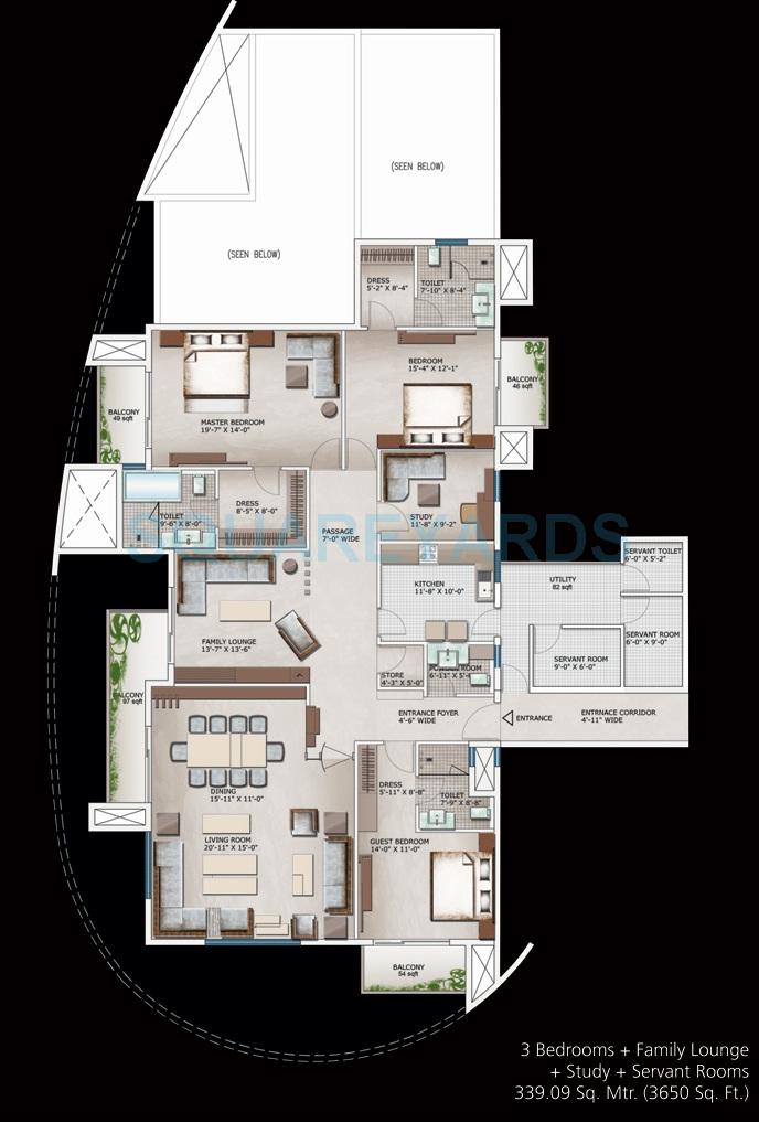 3C Lotus 300 — floor plan 1