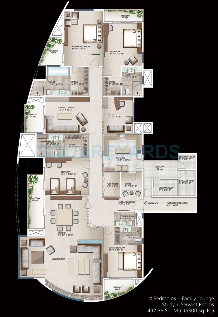 3C Lotus 300 — floor plan 3