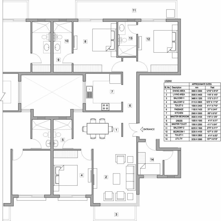 Vatika Xpressions — floor plan 3