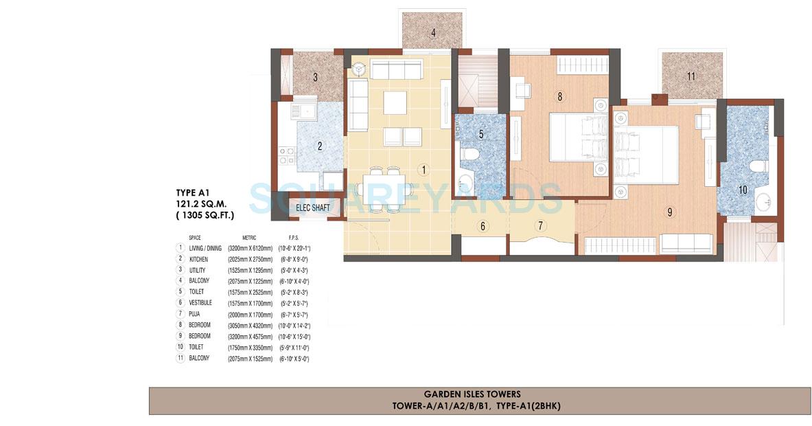 Jaypee Greens Garden Isles — floor plan 1