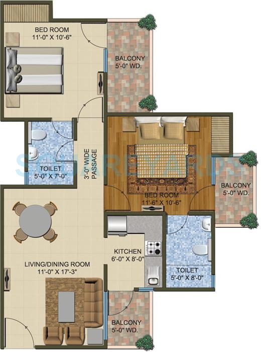 Supertech The Romano — floor plan 2
