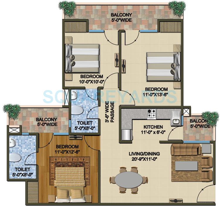 Supertech The Romano — floor plan 4