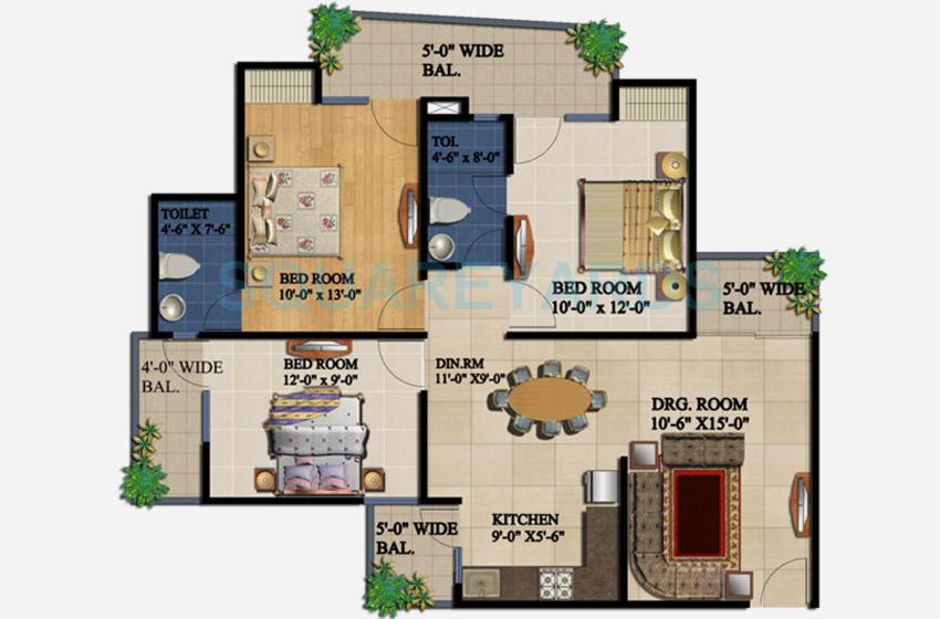 Supertech 34 Pavilion — floor plan 1