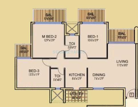 Dhoot Time Residency — floor plan 1