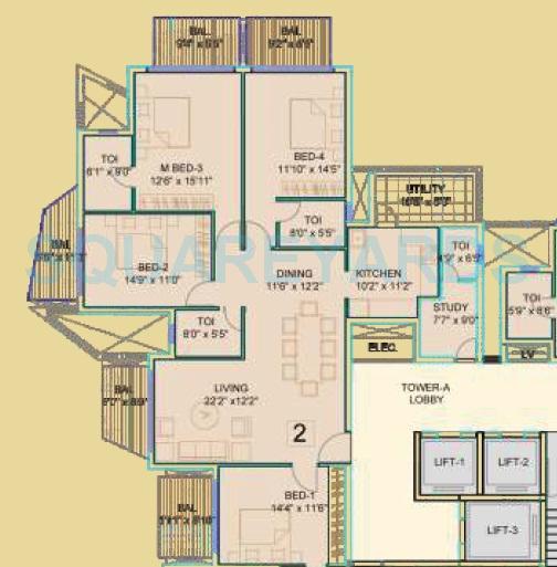 Dhoot Time Residency — floor plan 3