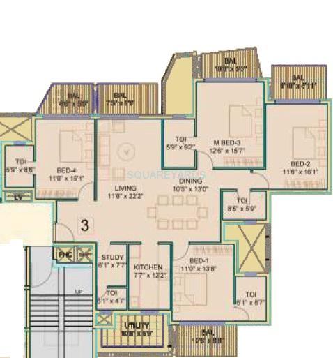 Dhoot Time Residency — floor plan 4