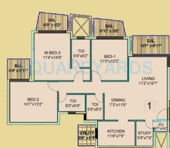 Dhoot Time Residency — floor plan 2