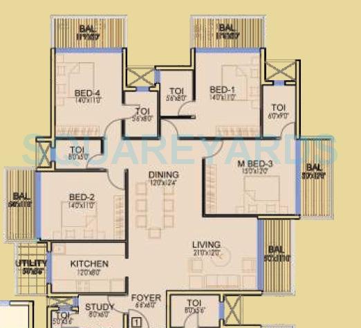 Dhoot Time Residency — floor plan 6