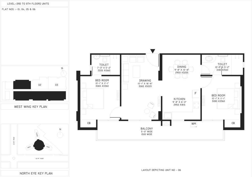 Supertech North Eye — floor plan 1