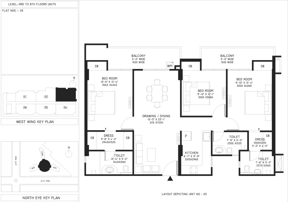 Supertech North Eye — floor plan 3